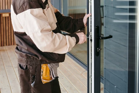 Cleaning And Polishing Glass Door Installation in Wellington, FL